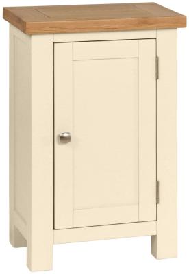 Product photograph of Lundy Ivory Painted 1 Door Small Hall Cabinet from Choice Furniture Superstore