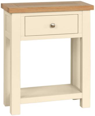 Product photograph of Lundy Ivory Painted 1 Drawer Small Console Table from Choice Furniture Superstore