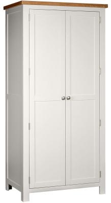 Lundy Grey Mist Painted 2 Door Wardrobe