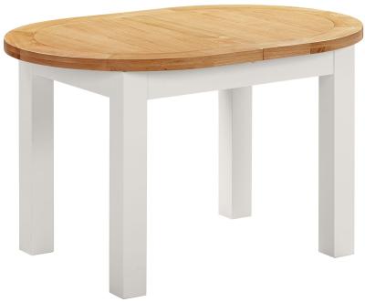 Lundy Grey Mist Painted 4 To 6 Seater Oval Extending Dining Table