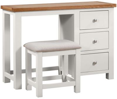 Lundy Grey Mist Painted Dressing Table And Stool