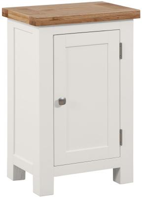 Product photograph of Lundy Grey Mist Painted 1 Door Small Cabinet from Choice Furniture Superstore