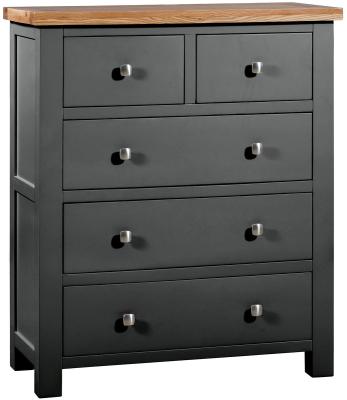 Product photograph of Lundy Raven Black Painted 2 3 Drawer Chest from Choice Furniture Superstore