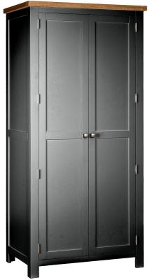 Lundy Raven Black Painted 2 Door Wardrobe