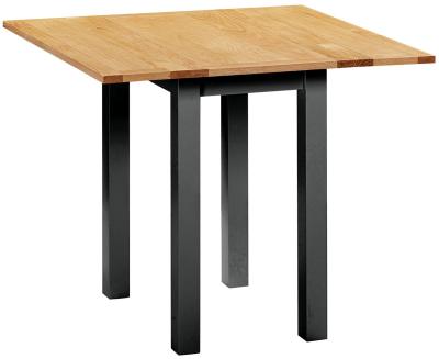 Lundy Raven Black Painted 2 Seater Square Dropleaf Dining Table