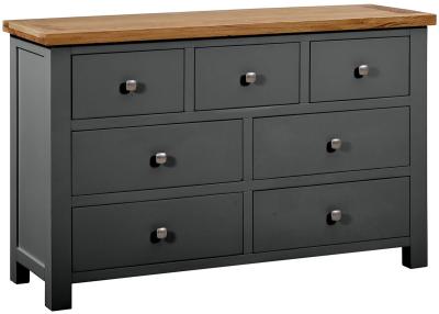 Product photograph of Lundy Raven Black Painted 3 4 Drawer Chest from Choice Furniture Superstore