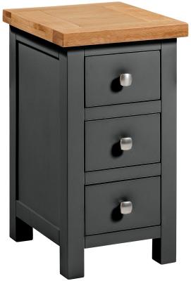 Lundy Raven Black Painted Compact Bedside Cabinet