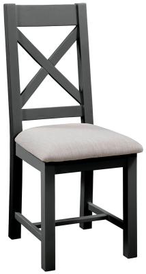 Lundy Raven Black Painted Crossback Dining Chair Sold In Pairs