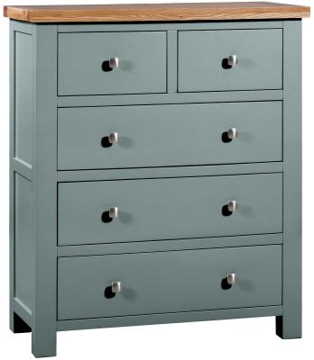 Lundy Blue Lagoon Painted 23 Drawer Chest