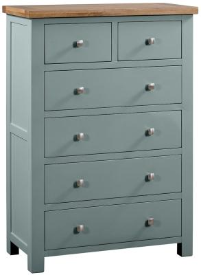 Product photograph of Lundy Blue Lagoon Painted 2 4 Drawer Chest from Choice Furniture Superstore