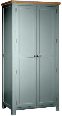 Lundy Blue Lagoon Painted 2 Door Wardrobe