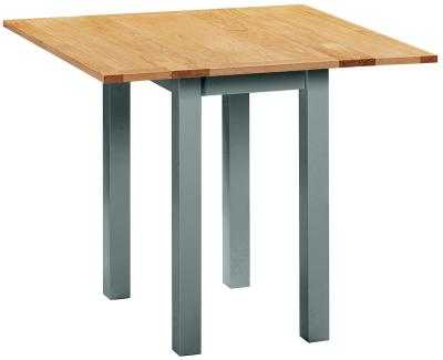 Lundy Blue Lagoon Painted 2 Seater Square Dropleaf Dining Table