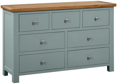 Lundy Blue Lagoon Painted 34 Drawer Chest