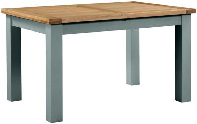 Lundy Blue Lagoon Painted 4 Seater Extending Dining Table