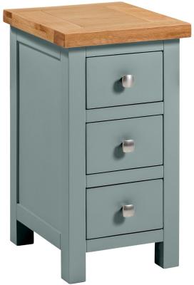 Lundy Blue Lagoon Painted Compact Bedside Cabinet