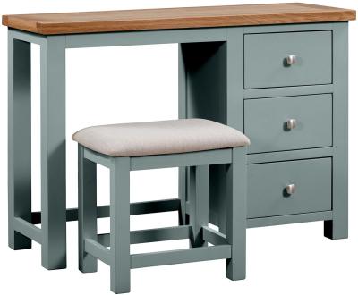 Lundy Blue Lagoon Painted Dressing Table And Stool