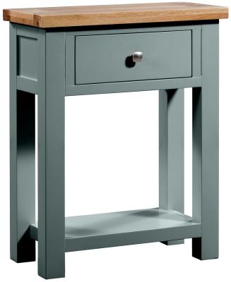 Product photograph of Lundy Blue Lagoon Painted 1 Drawer Small Console Table from Choice Furniture Superstore