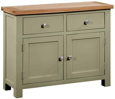 Lundy Fern Green Painted 2 Door Small Sideboard