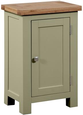 Product photograph of Lundy Fern Green Painted 1 Door Small Cabinet from Choice Furniture Superstore