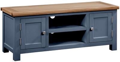 Lundy Neptune Blue Painted 120cm Large Tv Unit