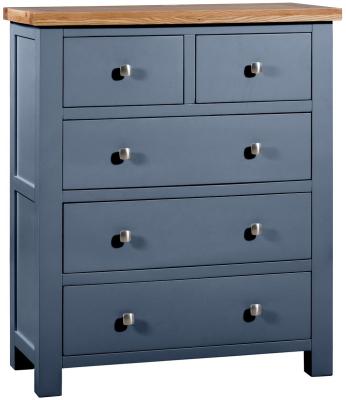 Product photograph of Lundy Neptune Blue Painted 2 3 Drawer Chest from Choice Furniture Superstore