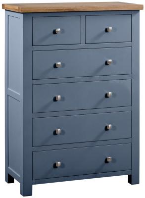 Lundy Neptune Blue Painted 24 Drawer Chest