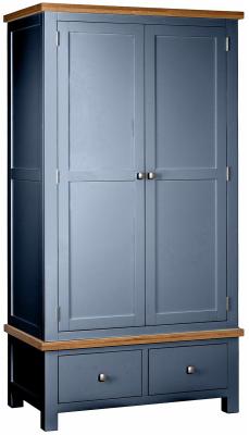 Lundy Neptune Blue Painted 2 Door Combi Wardrobe