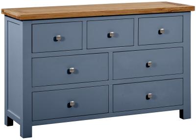 Product photograph of Lundy Neptune Blue Painted 3 4 Drawer Chest from Choice Furniture Superstore