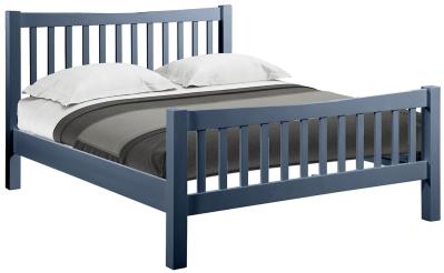 Product photograph of Lundy Neptune Blue Painted Bed - Comes In 4ft 6in Double And 5ft King Size Options from Choice Furniture Superstore