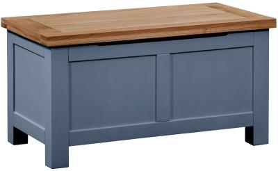 Lundy Neptune Blue Painted Blanket Box