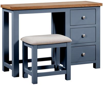 Lundy Neptune Blue Painted Dressing Table And Stool