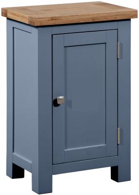 Product photograph of Lundy Neptune Blue Painted 1 Door Small Cabinet from Choice Furniture Superstore