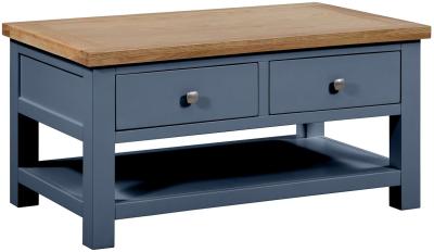 Lundy Neptune Blue Painted Storage Coffee Table