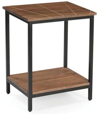 Fowey Brown Mango Wood Side Table