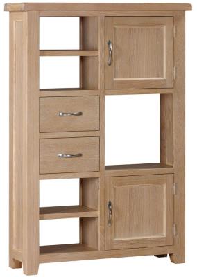Product photograph of Wilmont Oak 2 Door Display Unit from Choice Furniture Superstore