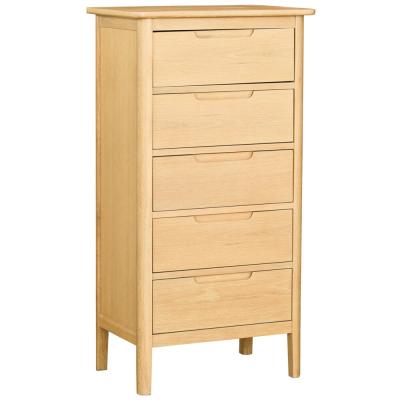 Twyford Oak 5 Drawer Narrow Chest