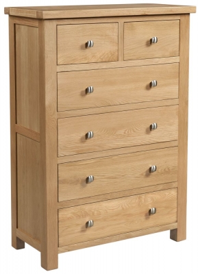 Product photograph of Appleby Oak 2 4 Drawer Chest from Choice Furniture Superstore