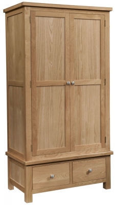 Product photograph of Appleby Oak 2 Door Gents Wardrobe from Choice Furniture Superstore
