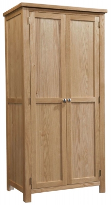 Product photograph of Appleby Oak 2 Door Plain Wardrobe from Choice Furniture Superstore