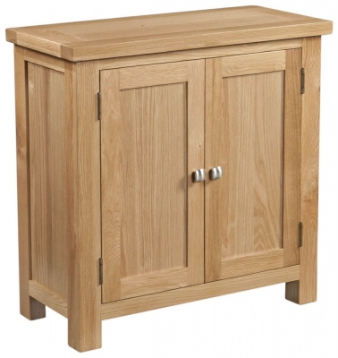 Product photograph of Appleby Oak 2 Door Small Cabinet from Choice Furniture Superstore