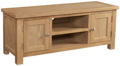 Product photograph of Appleby Oak 120cm Large Tv Unit from Choice Furniture Superstore