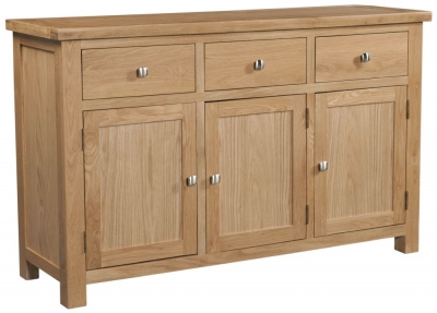 Product photograph of Appleby Oak 3 Door Sideboard from Choice Furniture Superstore