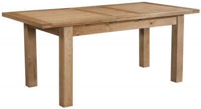 Product photograph of Appleby Oak 4-6 Seater Extending Dining Table With One Extensions from Choice Furniture Superstore