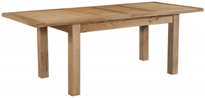 Appleby Oak 4 Seater Extending Dining Table with Two Extensions