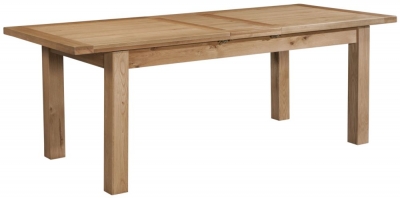 Product photograph of Appleby Oak 2 Leaf Large Extending Dining Table from Choice Furniture Superstore