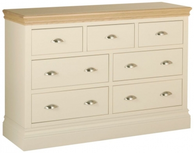 Product photograph of Versailles Painted 3 Over 4 Drawer Chest - Comes In Ivory Painted Stone Painted And Bluestar Painted Options from Choice Furniture Superstore