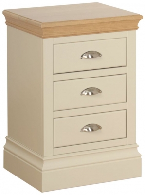 Product photograph of Versailles Painted 3 Drawer Bedside Cabinet - Comes In Ivory Painted Stone Painted And Bluestar Painted Options from Choice Furniture Superstore