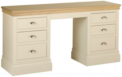 Image of Versailles Painted Double Pedestal Dressing Table - Comes in Ivory Painted, Stone Painted and Bluestar Painted Options