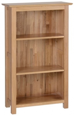 Product photograph of Nimbus Oak Narrow Low Bookcase from Choice Furniture Superstore