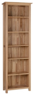 Product photograph of Nimbus Oak Narrow High Bookcase from Choice Furniture Superstore